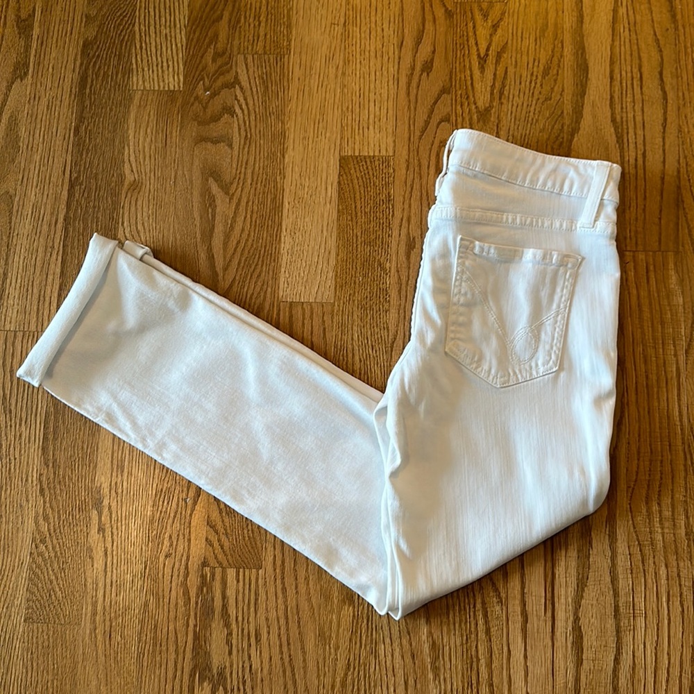 Bebe White Cropped Pants